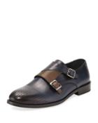 Men's Leather Monk-strap Dress