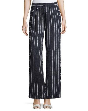Striped Relaxed Wide-leg Pants