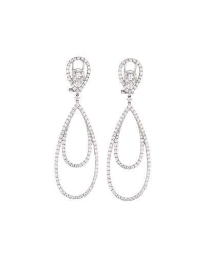 18k White Gold Diamond Fashion Earrings