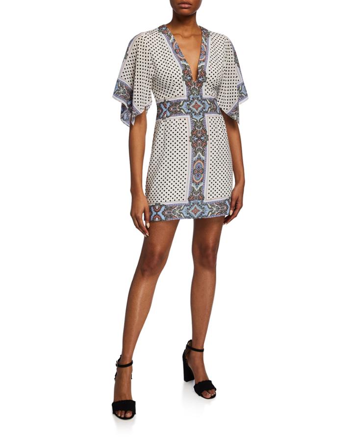 Rodeo Silk Flutter Sleeve Polka Dot