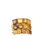 18k Rock Candy Mixed-stone Cluster Ring In Caramel,