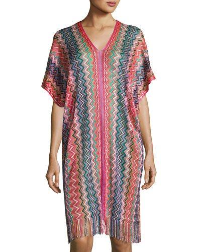 Daiquiri Madagascar Long Knit Poncho,