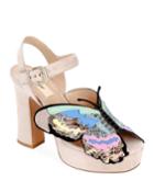 Suede Butterfly Platform