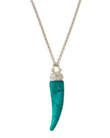 Slane Horn Pendant Necklace W/ Turquoise