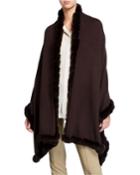 Rex Rabbit Cape W/ Fur Pompoms