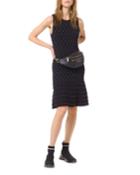 Scalloped Embellished Crewneck Tank Dress