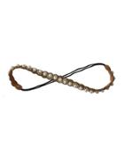 Beaded Pearly Swirl Headband, Gold