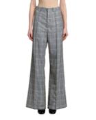Check High-rise Flare Pants