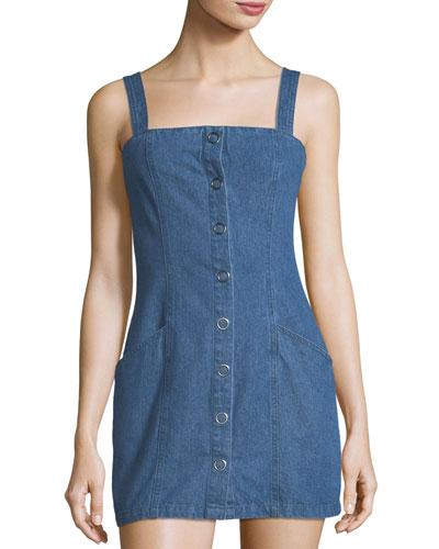 Vagabond Snap-front Denim Dress