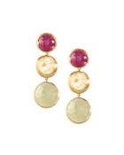 Jaipur 18k Multicolored Sapphire Drop Earrings