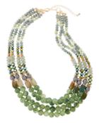Multi-strand Bead Necklace, Green