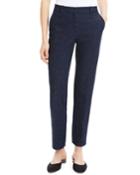 Tailored Straight-leg Cotton Trousers