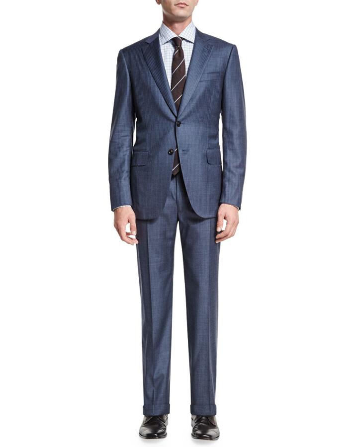 Gregory Pinstripe Two-piece Suit,