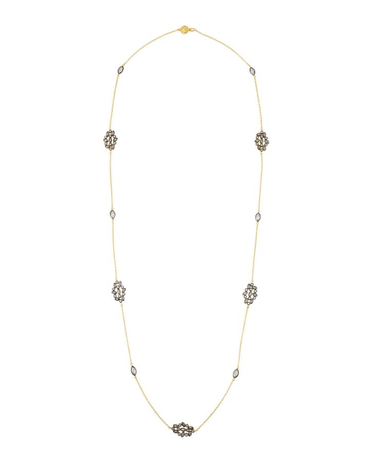 Long Leaf Cluster-station Necklace,