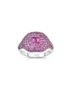 Cubic Zirconia Cocktail Ring, Pink,