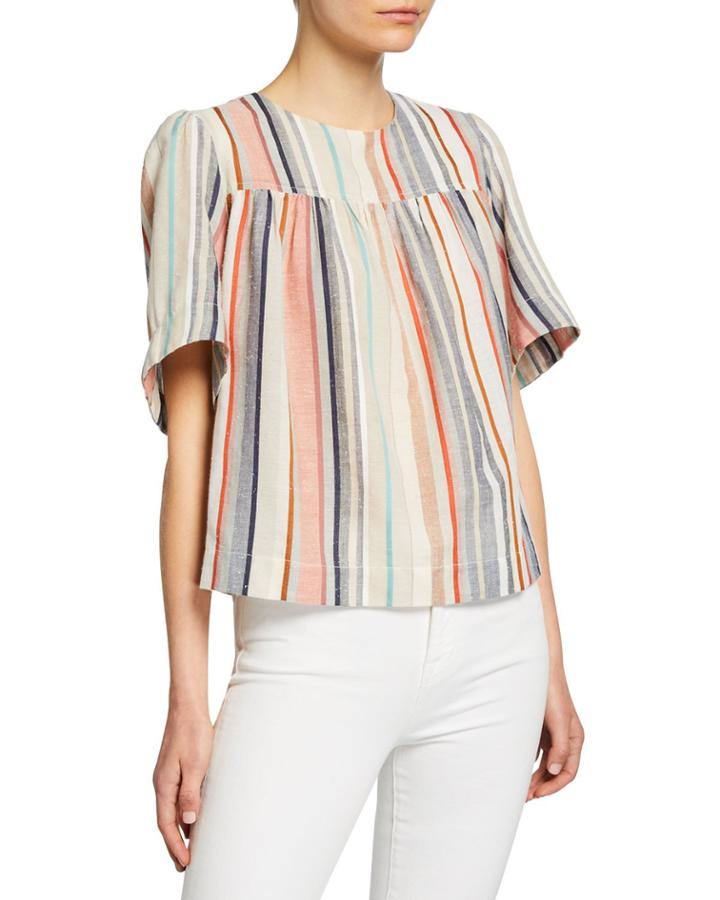 Button Back Short Sleeve