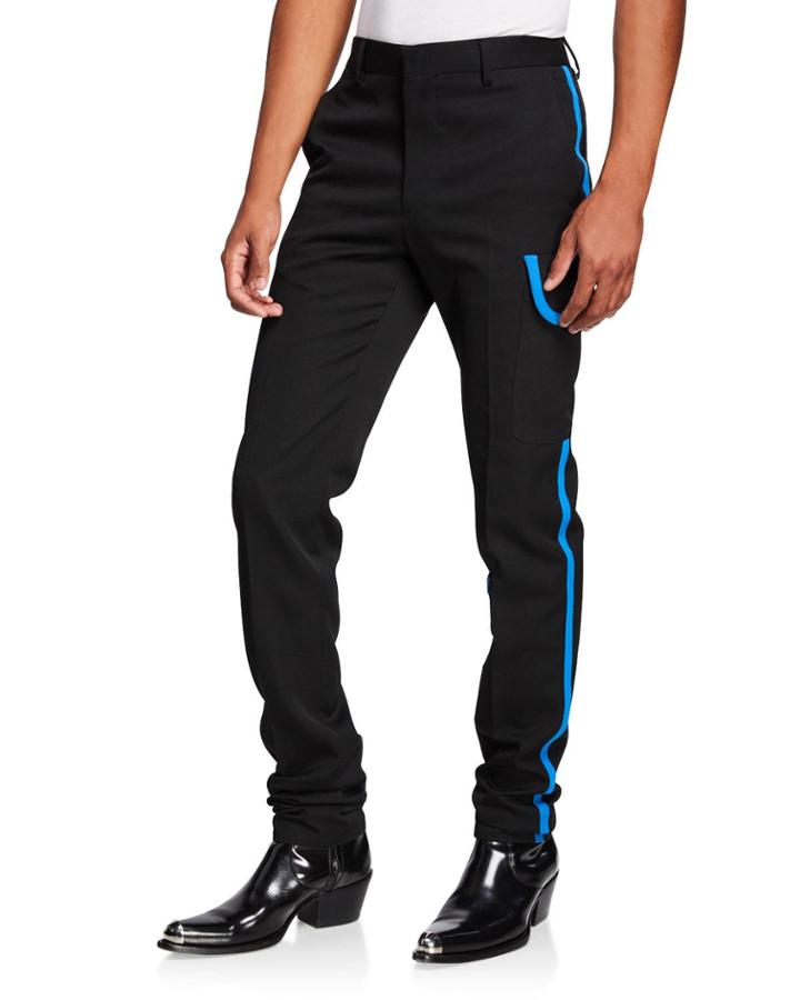 Men's Wool Scuba Pants W/ Contrast Trim