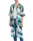 Cynthia Leaf-print Kimono