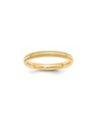 14k Yellow Gold Milgrain Comfort-fit Wedding Band Ring,