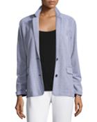 Two-button Pique Boyfriend Jacket,