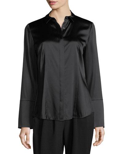 Azra Stretch-satin Blouse
