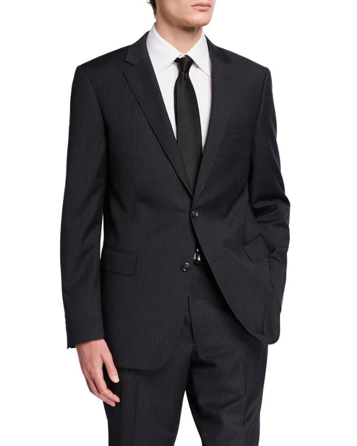 Men's Pinstripe Trim Fit Two Piece