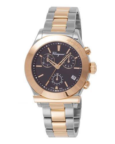 40.5mm 1898 Men's Two-tone Chronograph Bracelet Watch, Silver/gold/black