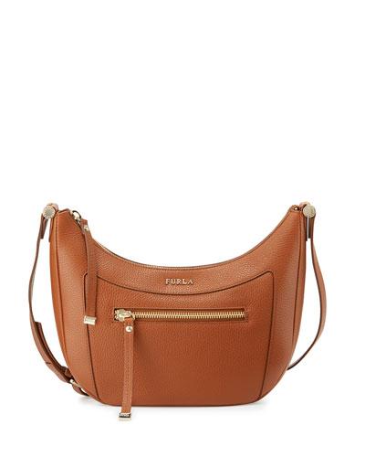 Ginevra Leather Crossbody Bag, Cuoio