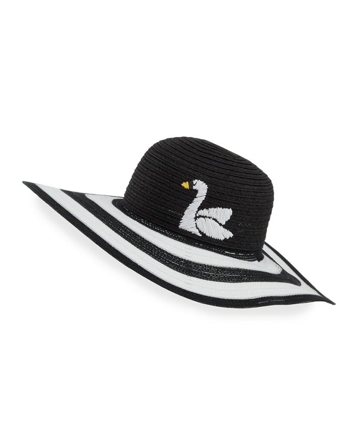 Swan-embroidered