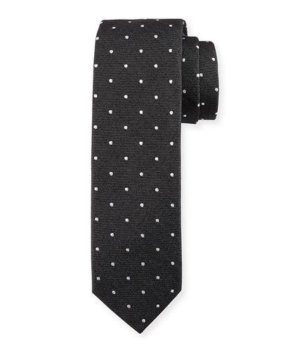 Banville Dot-print Cotton Tie
