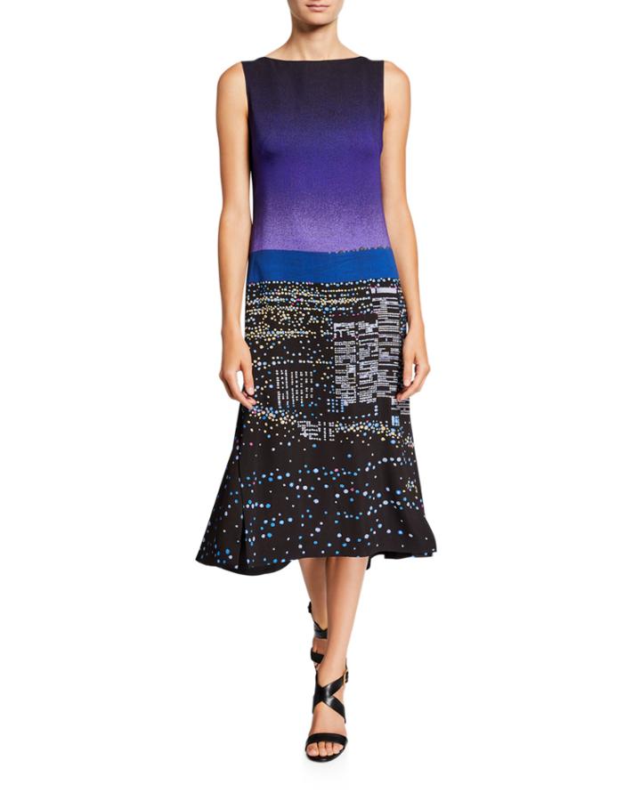 Sleeveless Twilight City Tunic Dress