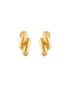 Estate 18k Yellow Gold Double-curve Huggie Earrings