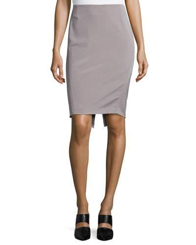 Mid-rise Pencil Skirt, Platinum