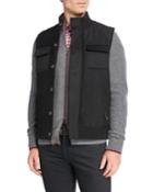 Men's Wool/cashmere Zip-front Vest