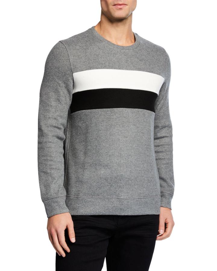Men's Comfort Knit Long-sleeve Striped