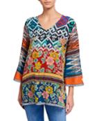 Fabiana Mix-print Challis Tunic
