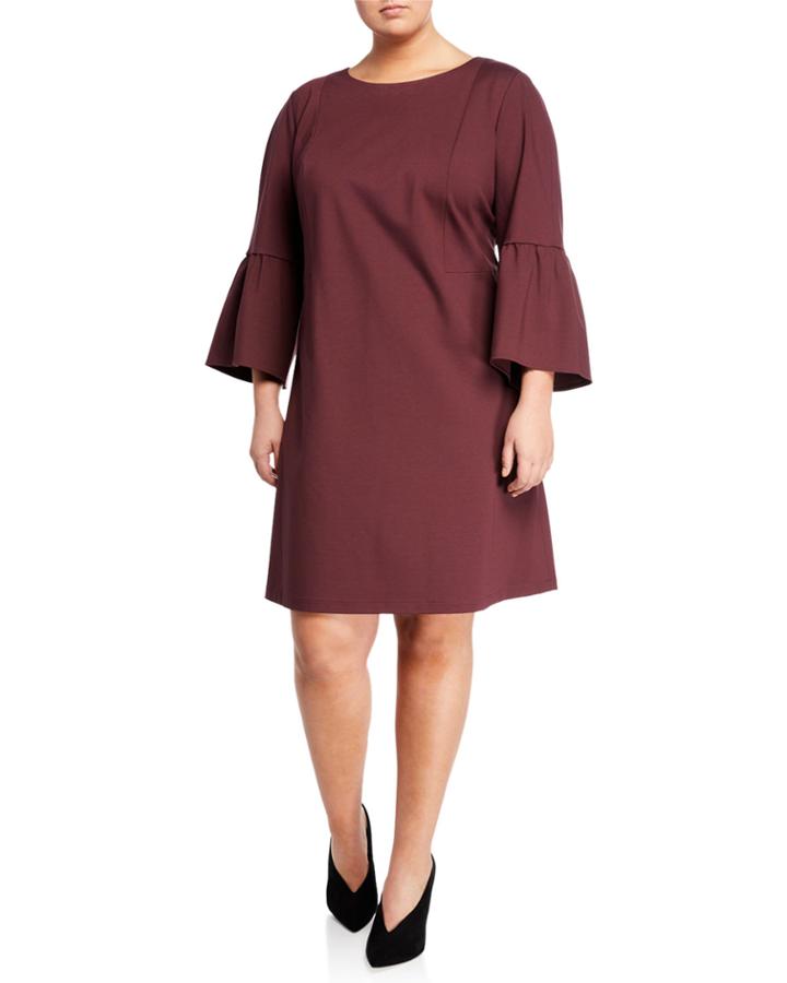 Marisa Bell-sleeve A-line Dress,