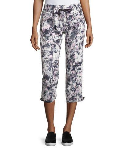 Woven Drawstring Crop Pants, Orchid