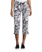Woven Drawstring Crop Pants, Orchid