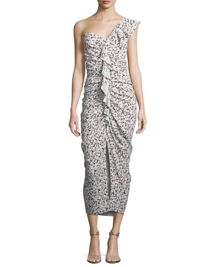 Ruffian One-shoulder Floral-print