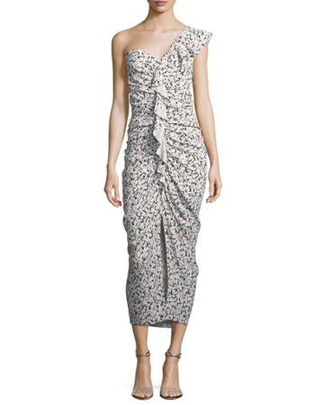 Ruffian One-shoulder Floral-print