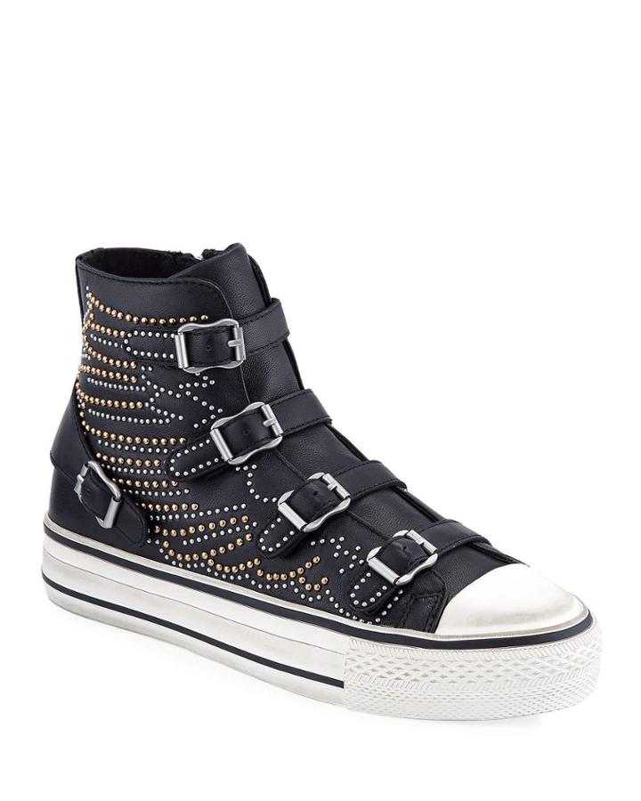 Verso Studded Leather Buckle High-top