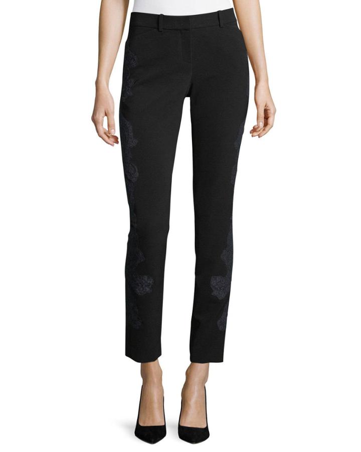 Manhattan Lace-embroidered Sleek Tech Pants
