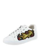 Niagra Leather Sneakers With Appliqu&eacute;