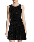 Chain-neck Velvet Burnout Dress