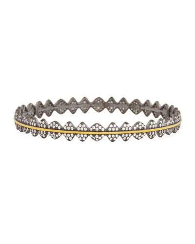 Pav&eacute; Harlequin Crown Bangle Bracelet