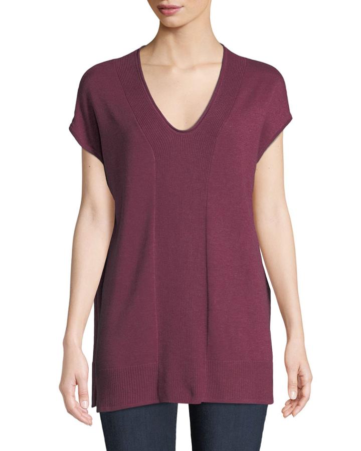 V-neck Dolman-sleeve Tunic