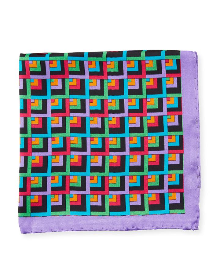 Multicolor Square Silk Pocket