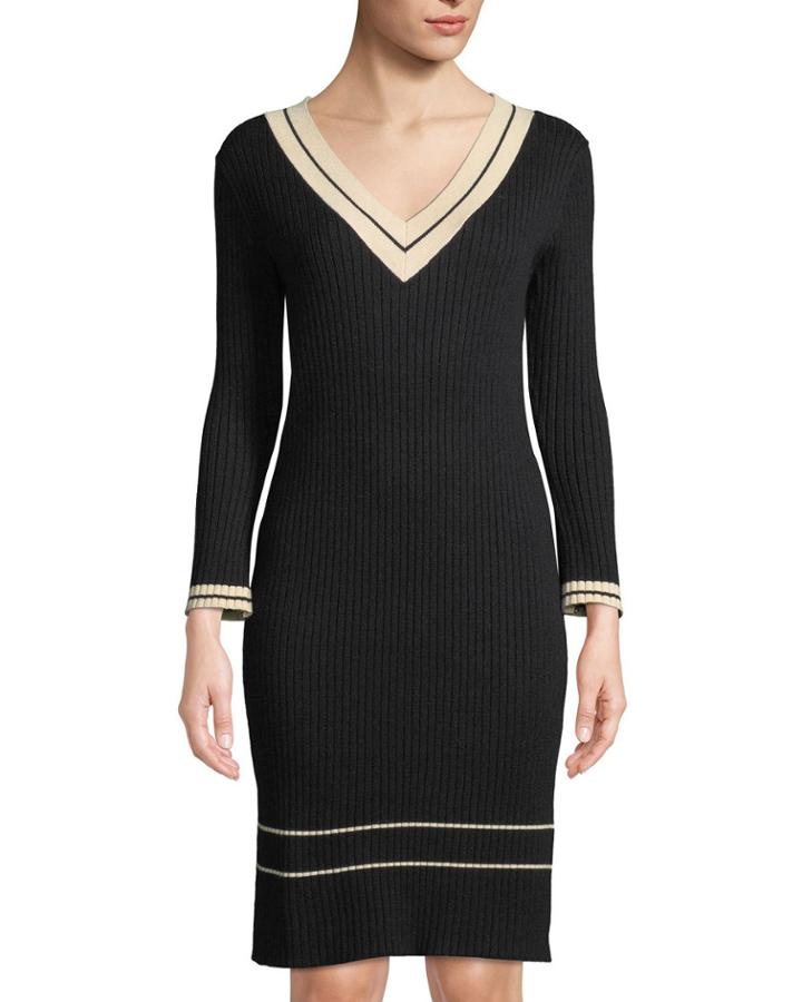 V-neck Tennis-striped