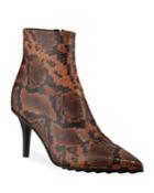 Beha Moto Snake-print Booties